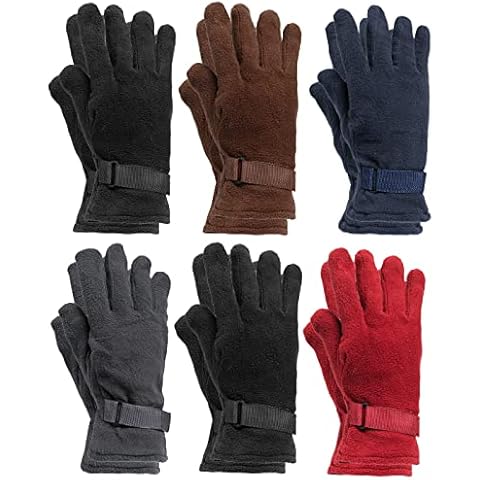Yacht & Smith Value Pack of Unisex Warm Winter Bulk Fleece Gloves, Many Colors, Mens, Womens and Kids Cover