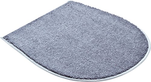 Grund Badteppich 100% Polyacryl, ultra soft, rutschfest, RIALTO, WC-Deckelbezug 47x50 cm, anthrazit – Bild 4