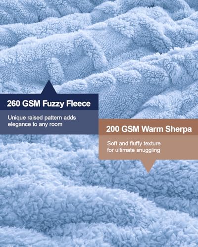 Super Fuzzy Soft Sherpa Fleece Weighted Blanket, 20 lbs Dual Sided Fluffy Heavy Weighted Blankets for Adults - No Bunching with Double Layers of Soft Inner Lining (60"x 80", 20 Pounds)