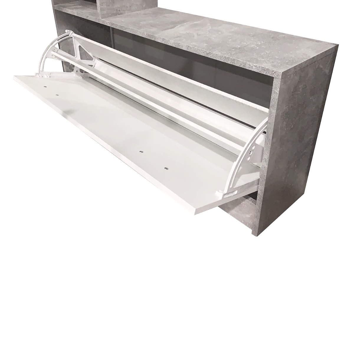 Mobile Ingresso Ken - Cemento E Larice Bianco, Di Calitan Furniture