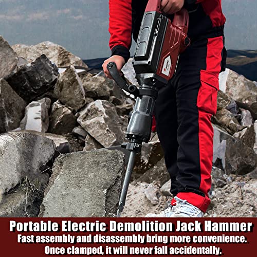 JACKCHNE JC-150, 1-1/8 Zoll SDS-Hex Heavy Duty Betonfahrbahnbrecher,Elektrischer Abbruchhammer – Bild 4