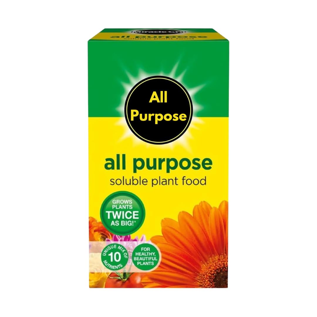 Mlracie-Gro All Purpose Soluble Plant Food Fast Acting Fertiliser for Flowers, Vegetables, Shrubs & Houseplants, Indoor & Outdoor, 500g Feeds Every 2 Weeks, (Pack of 1-500g)