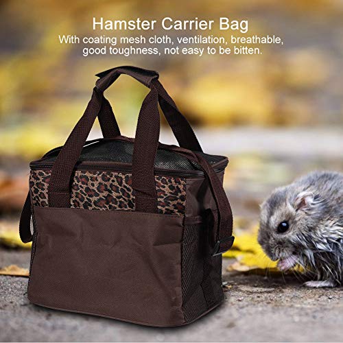 Bolsa portátil para hamster, bolsa de viagem para animais de estimação, quadrada respirável resisten