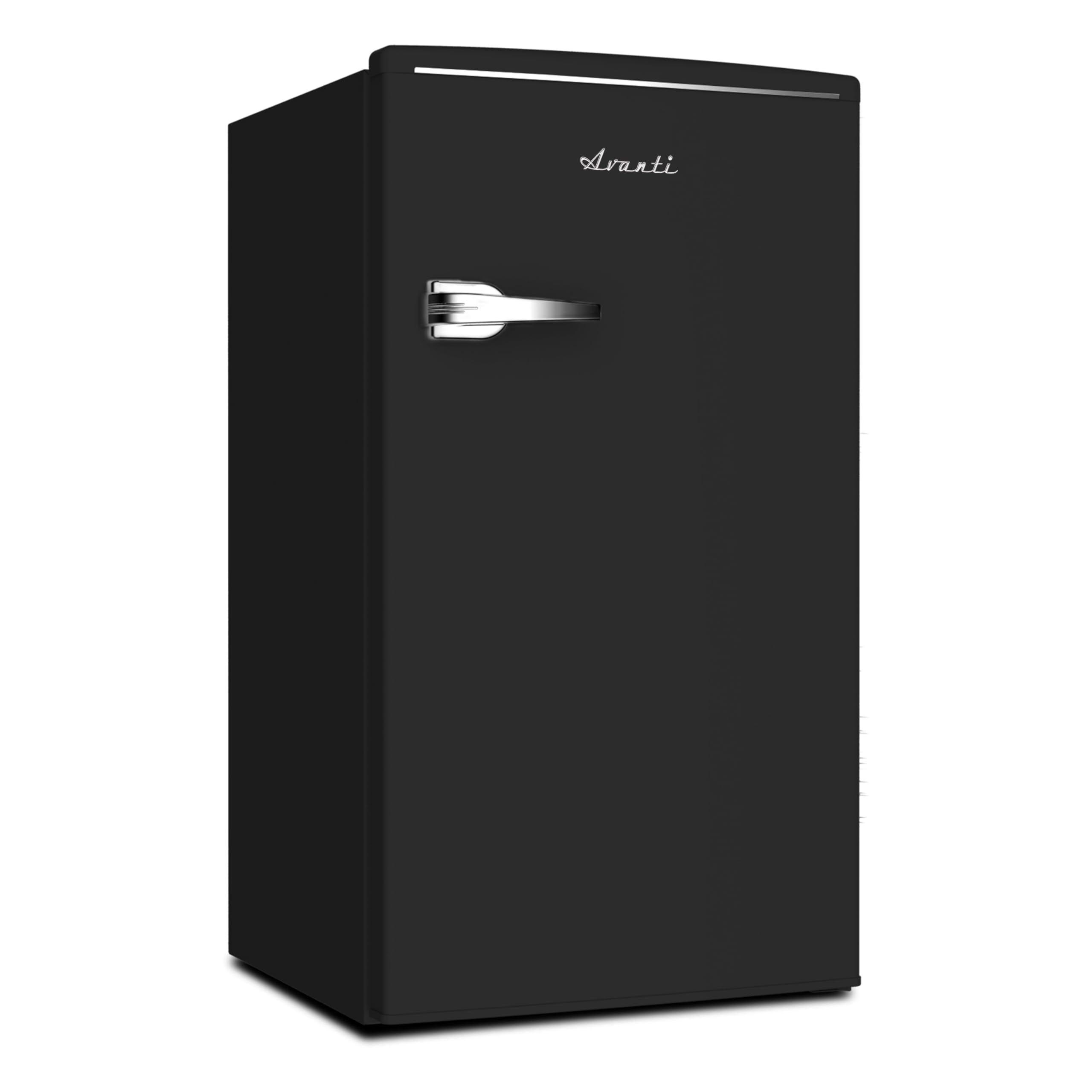 Mini refrigerador compacto de diseño retro para oficina en casa o dormitorio, cuenta con estantes de vidrio extraíbles de una sola puerta, descongelación manual y control de temperatura