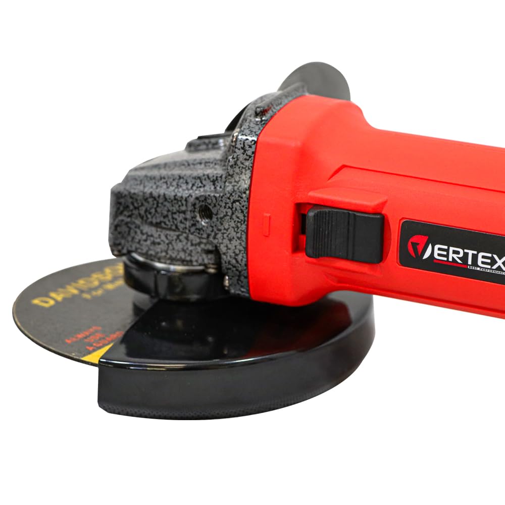 Vertex Szlifierka Kątowa VSK125810, 810W, 125mm Tarcza, 11000 obr/min, 5-stopniowa Regulacja Obrotów, 220-240V, z Kluczem i Szczotkami Węglowymi