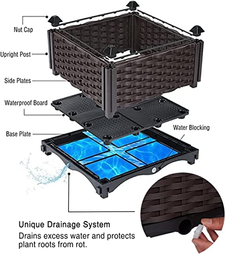 Kintness Raised Garden Beds Kit - Large Planters For Outdoor Elevated Plastic Garden Pots For Patio Backyard #TOP4
