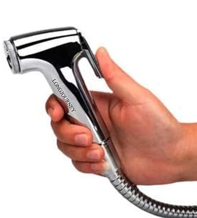 LONGJOURNEY Health Faucet Set for Toilet Wash Bidet Jet Spray Gun Shower Head (Chrome Plated) Pack of 2