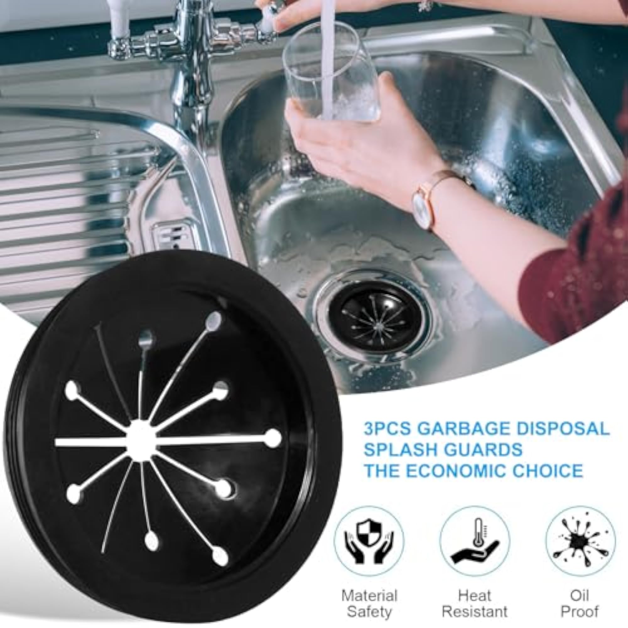 Kitchen Garbage Disposal Rubber Drain Insert