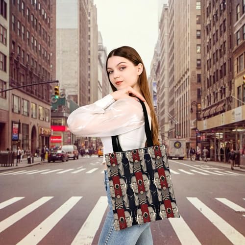 Bolso tote de lona inspirado en la serie de televisión Crime TV Show, para fans de series de horror, bolsa de viaje TP miniatura 2
