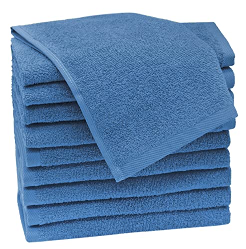 Zollner 10 Toallas De Tocador, 30x50 Cm, Algodón 100 , 420 G, Azúl Zollner 10 Toallas De Tocador, 30x50 Cm, Algodón 100 , 420 G, Azúl
