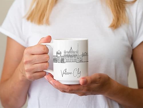 Miniatura 208 de Taza de cerámica Madrid Spain Skyline, taza blanca de recuerdo de Europa de 11 onzas, taza de café personalizada, regalo para cumpleaños, taza