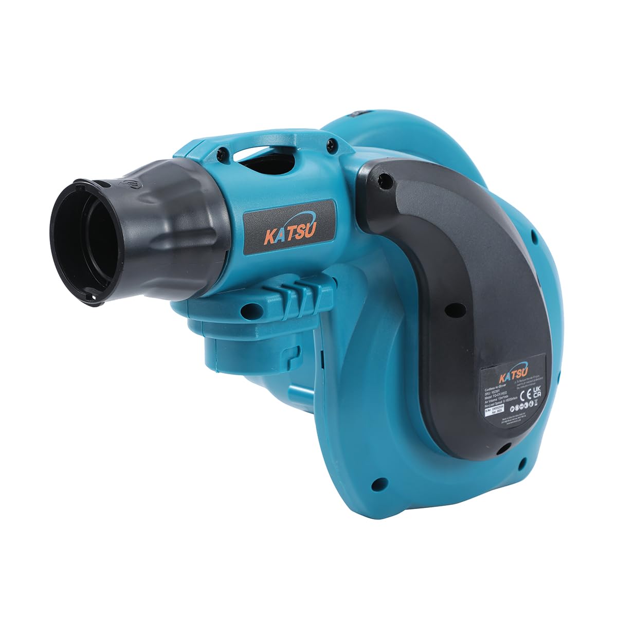 KATSU FIT-Bat 21V Soplador a Batería, Soplador de Hojas de Polvo de Aire Inalámbrico 6 Velocidades para Construcción Jardín Hogar Cuidado Césped, sin Baterías