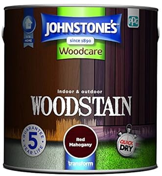 Johnstone's Woodcare Indoor and Outdoor Woodstain - Red Mahogany 2.5L