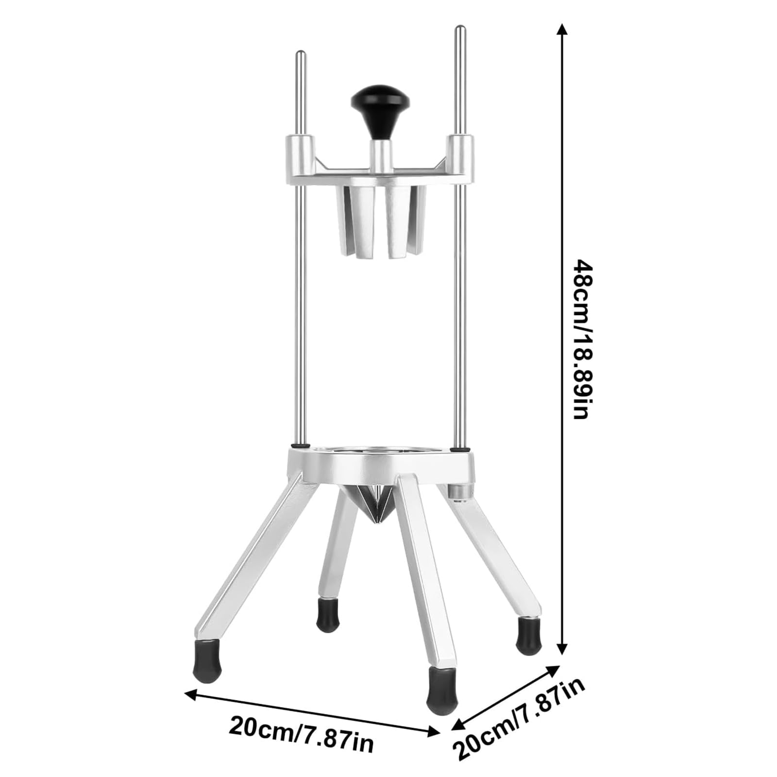 Cortador de limón para cuñas uniformes, cortador de lima de frutas de acero inoxidable para cocina profesional o doméstica, preparación rápida para restaurantes, 4/6/8/12 secciones