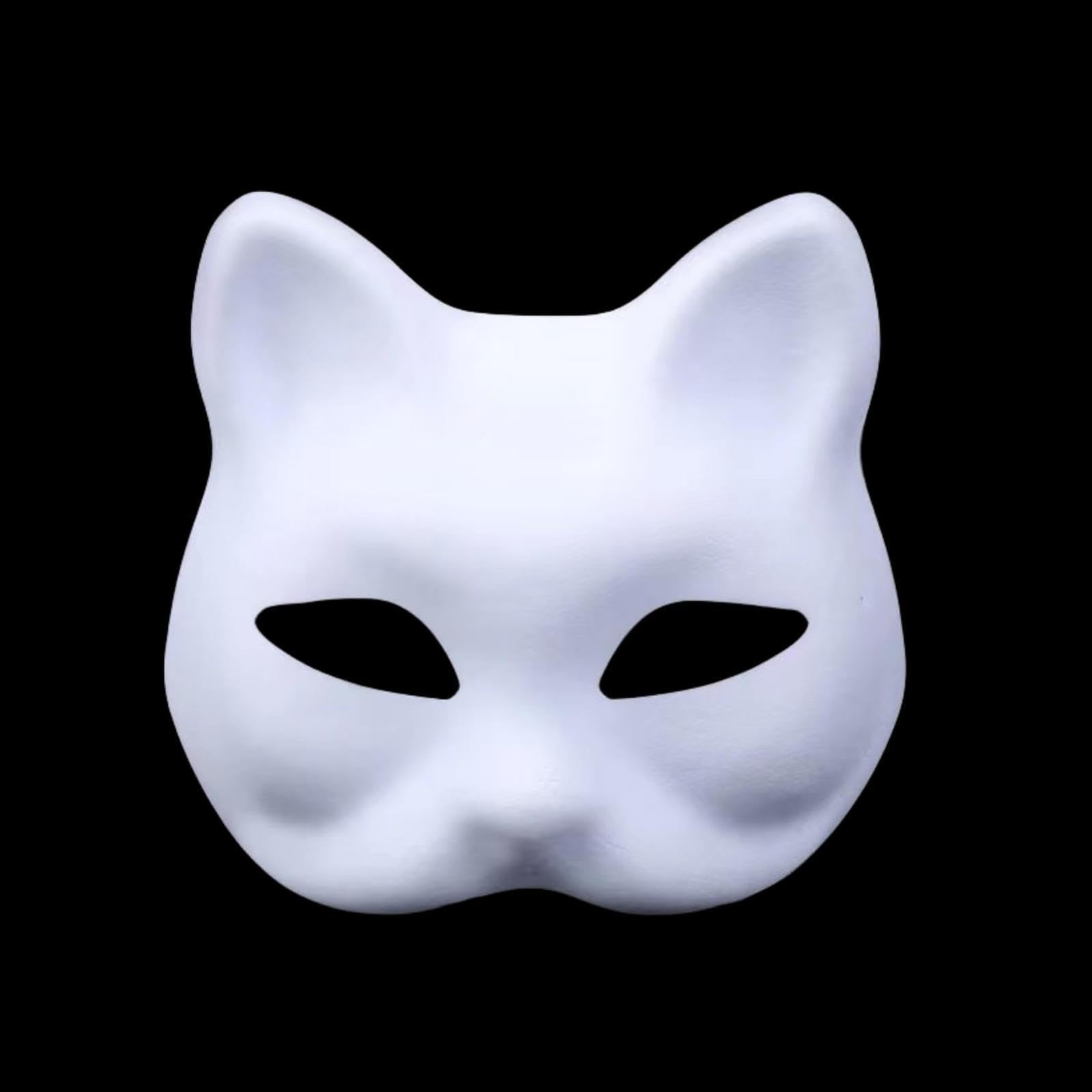 Amazon.co.jp: お面 仮面 紙パルプ製 狐面 猫面 無地 ペイント 狐のお