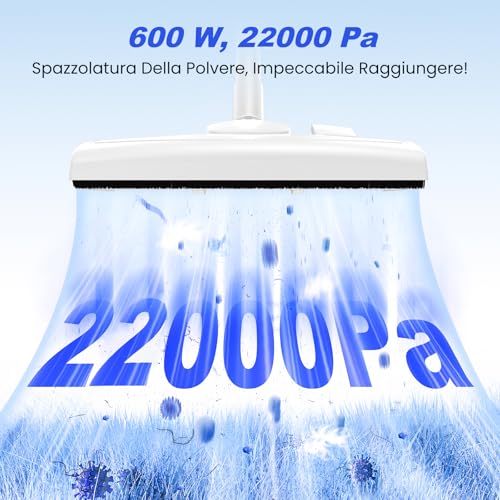 Hopvision Aspirapolvere,600W 20Kpa Aspirapolvere Senza Sacco Con Filo, Scopa Elettrica Potente E Ultraleggera,Cavo Di Alimentazione Portatile Da 5M,Per Auto/Tappeti/Peli Di Animali With Hepa Filter. - 4