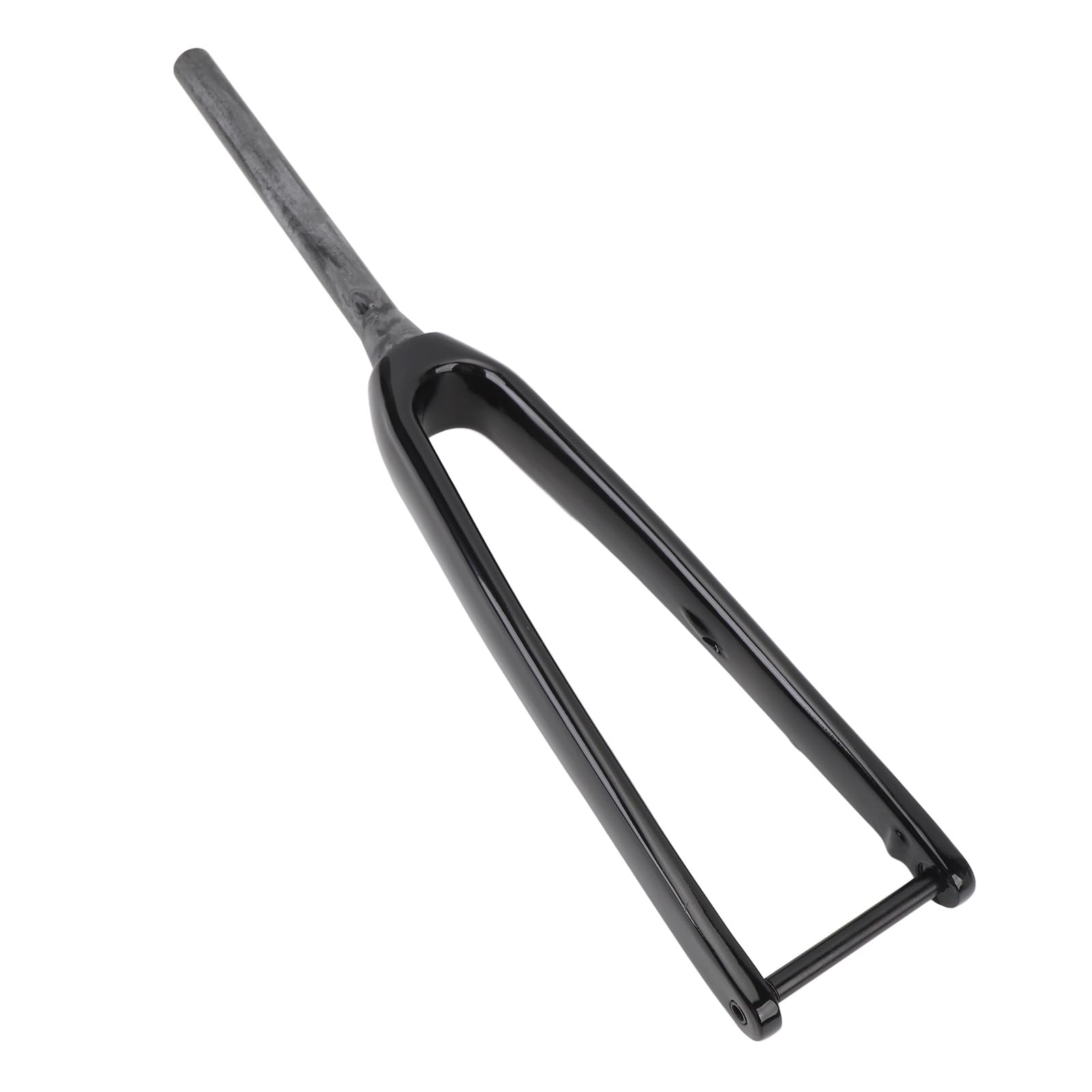 3K T800 Carbonfaser-Fahrradgabel, 100x12 mm Steckachse, 1-1/8 Zoll Durchmesser, 45 mm Offset, Flache Scheibenbremse (helles Licht)