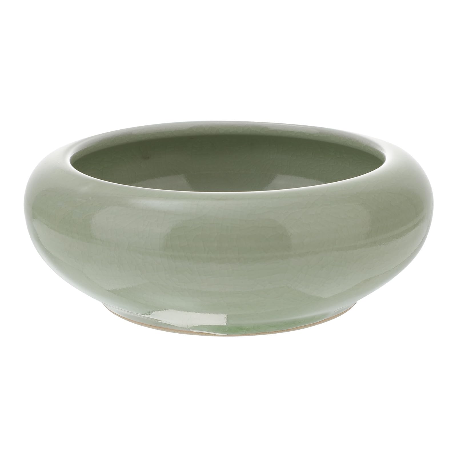 Pot de fleurs hydroponique en céramique bleu Qing - Petit modèle décoratif