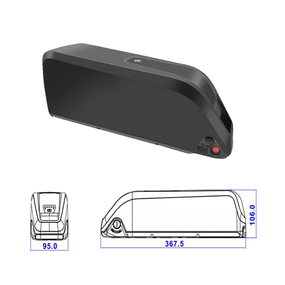 Batterie per biciclette elettriche Hailong Generation II 36V 48V 52V 20Ah 25Ah 28Ah 21700 e 18650 Adatte per motori Bafang/Brushless/Aw (48V15Ah)