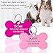 NC 20 Pcs Pet ID Tag Bone Shape Double Sided Dog Cat Pet Name Phone Number ID Tag Charm Personalized, 38MM