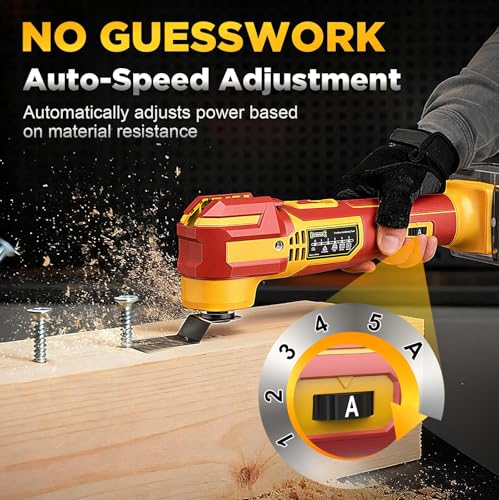 Cordless Oscillating Multi-Tool Compatible with DeWalt 20V Battery(Tool Only),21000 OPM Brushless Motor Power Oscillating Tools,4.5° Swing Angle,Side Battery Layout for Sanding/Cutting/Scraping by DIYtoolifz - Image 4
