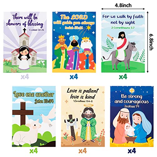 24Pcs Christian Bible Coloring Book For Kids Easter Holiday Activities Coloring Books, Fun Christian Activity Books Bible Verse Drawing Supplies For Sunday School Classroom Rewards Goodie Bag Filler #TOP1