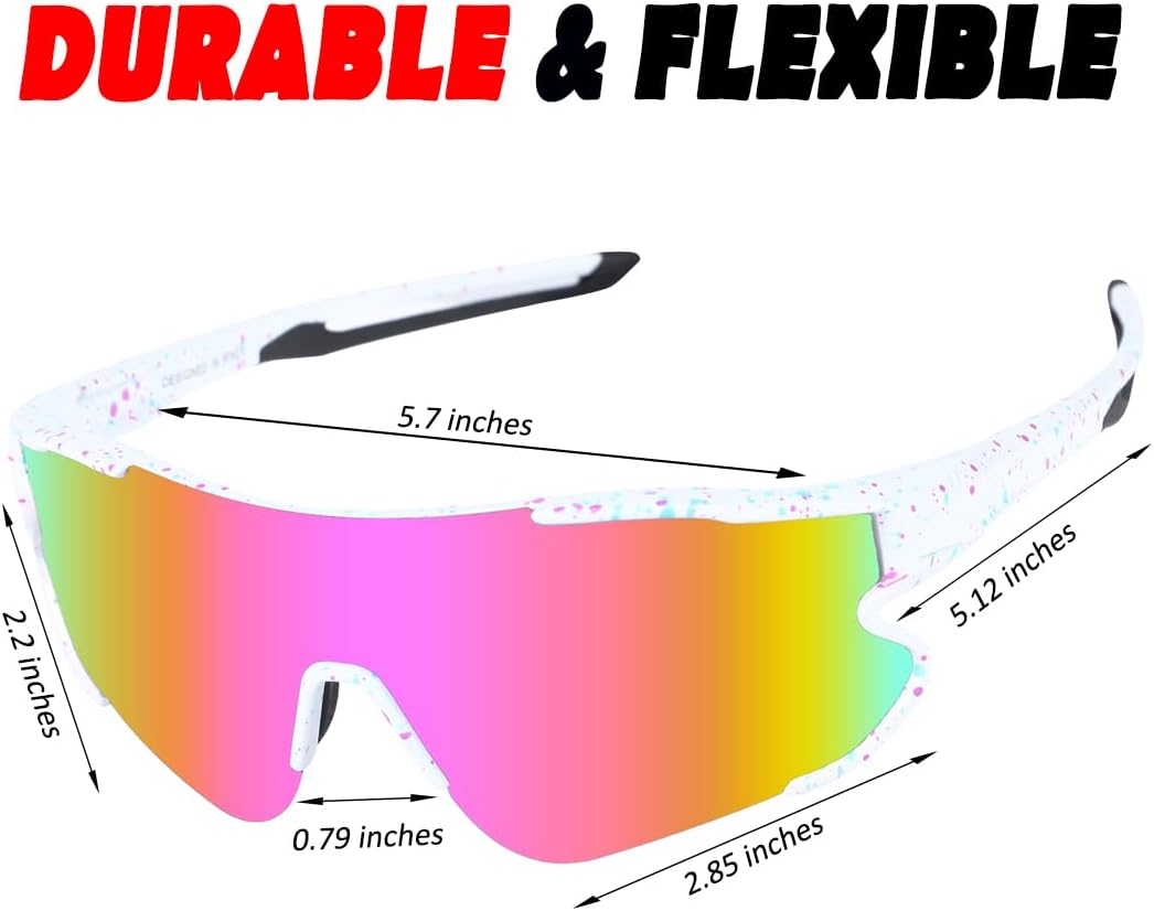 ITSCOOL Polarized Sports Sunglasses for Men Women Lightweight Softball Baseball Running Cycling Glasses UV Protection - Image 2