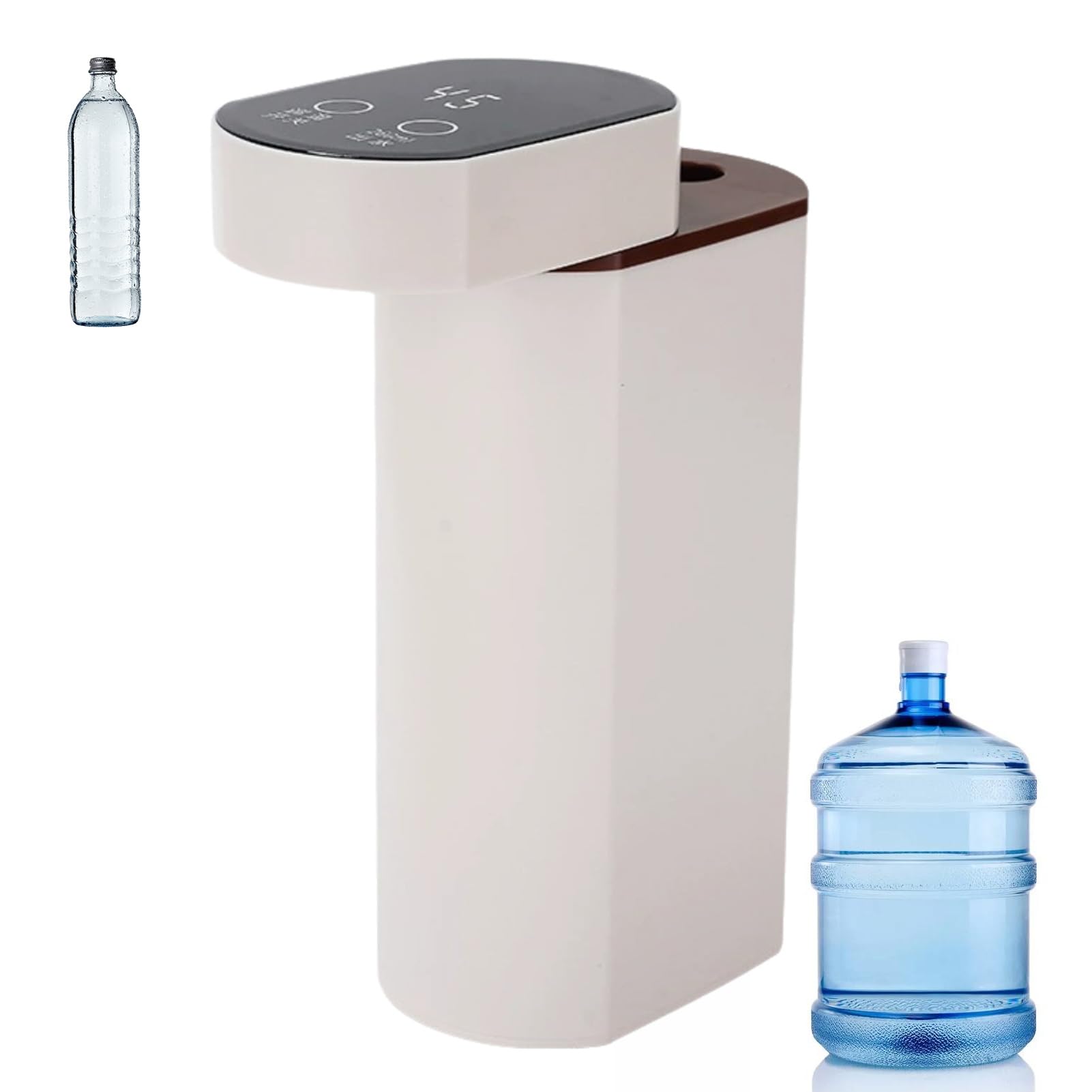 Tragbarer Tisch-durchlauferhitzer mit 2000 W | 3 Sekunden schnelles Aufheizen, wasserdichter Touchscreen, einstellbare Temperatur, zwei Verbindungsmethoden(White)
