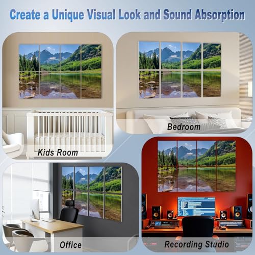 Paneles Acústicos Decorativos Adhesivos en Pack de 8 JBNJANKDAV 48x32 pulgadas miniatura 6