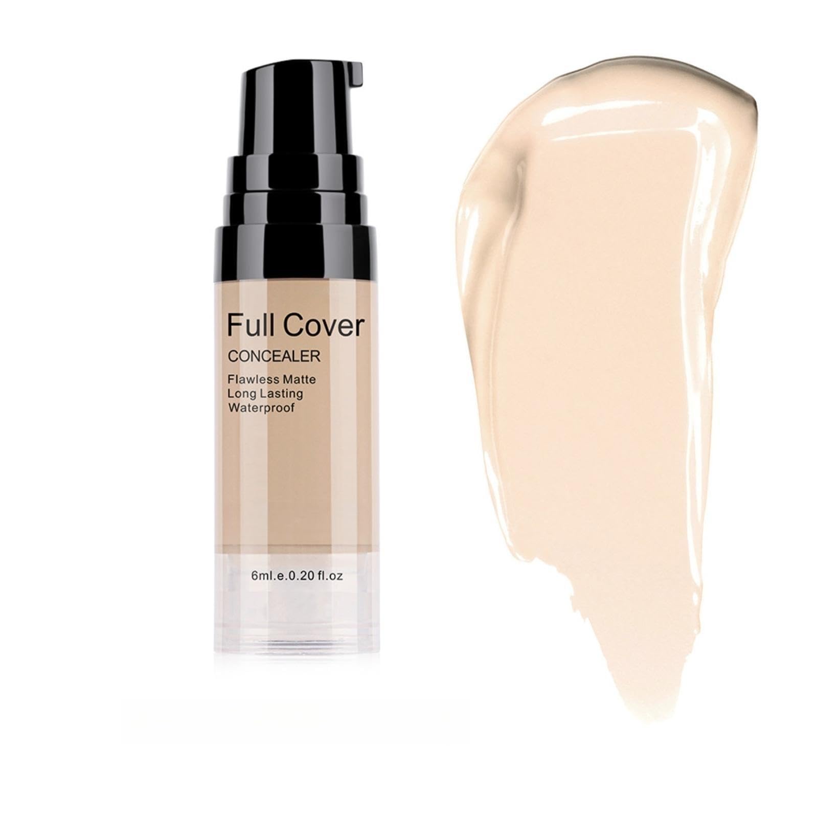 JDLYEVER Concealer Liquid 6ml Full Coverage, Silky And Docile Without Sticking Powder Naturally Modifies Skin Tone Concealer, Long-Lasting Lightweight Easy Blend for Natural-Looking Finish (#1)