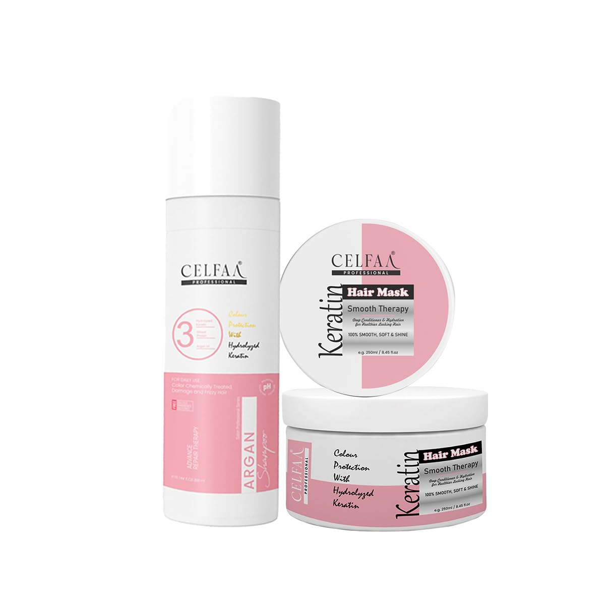 Argan Oil Shampoo + Hair Mask | Hair Repair Shapmpoo & Mask | Dry & Frizzy Hair | Paraben & Sulphate Free | 300ml + 250ml | Shampoo & Mask For Damaged Or Color Treated | (2 Items in the set) (White, Argan Oil)-picture-36
