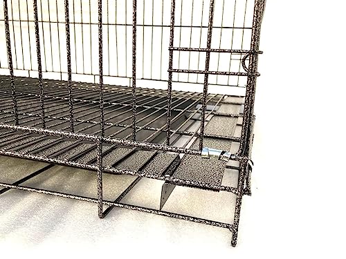 Image of Dog Trust Dog Cage Powder Coated Black Color Rust Proof Metal Folding Kennel Suitable for Large Size Breeds (36 inch Black cage)
