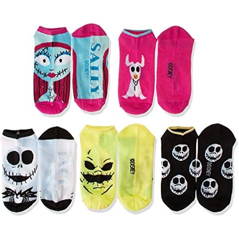 Disney Nightmare Before Christmas 5 Pack No Show Socks Cover