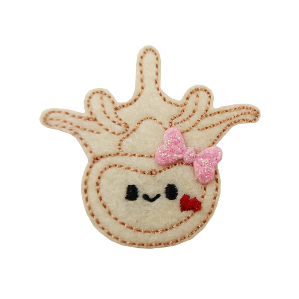 ReelFunReelFun Vertebrae Orthopedist Embroidered Iron On Patch Orthopedic Chiropractor Ortho Doctor Gift