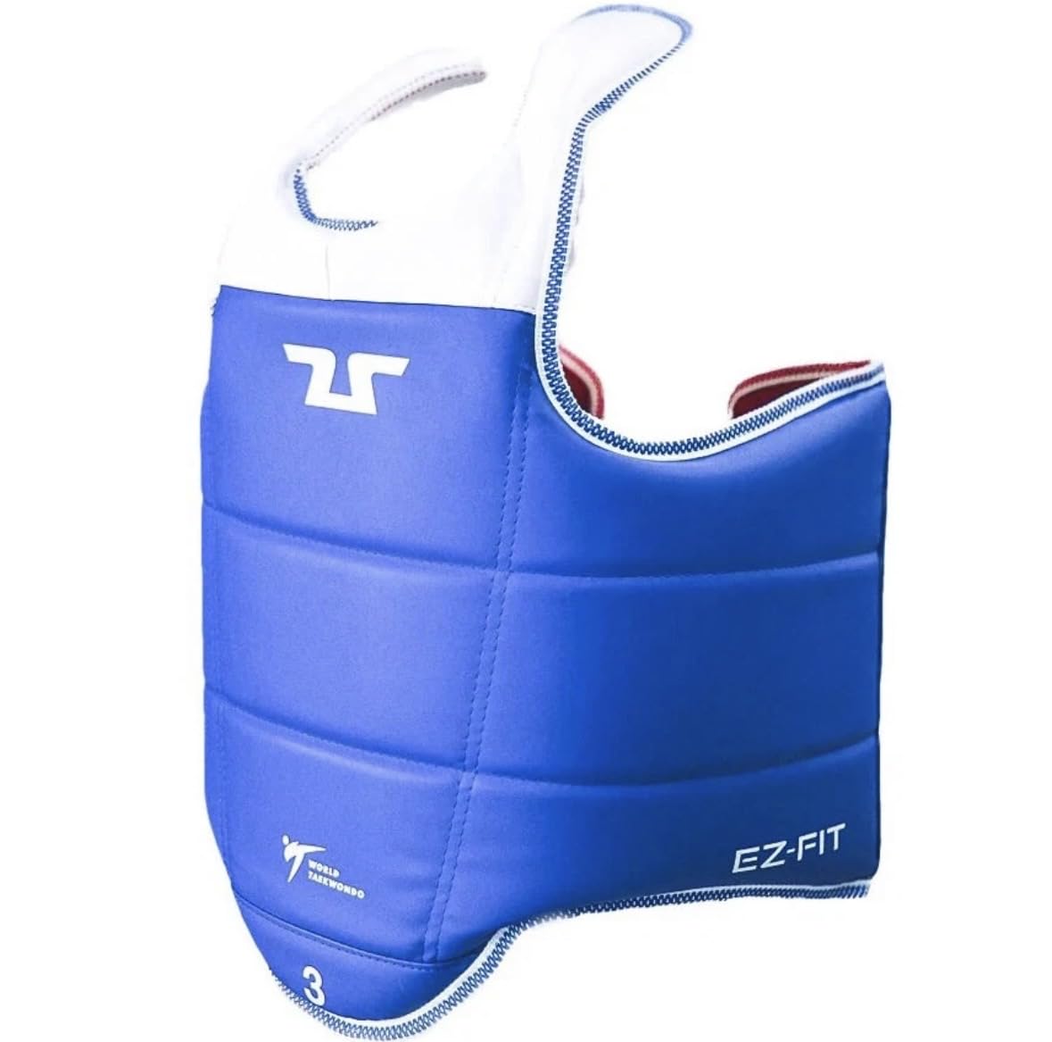 TUSAH Reversible Taekwondo Chest Guard for Boxing Kickboxing MMA Muay Thai Body Protector CE-Approved Rib Body Protection Armour Vest TKD Unisex Kids/Adults (3/ Adults-Medium)