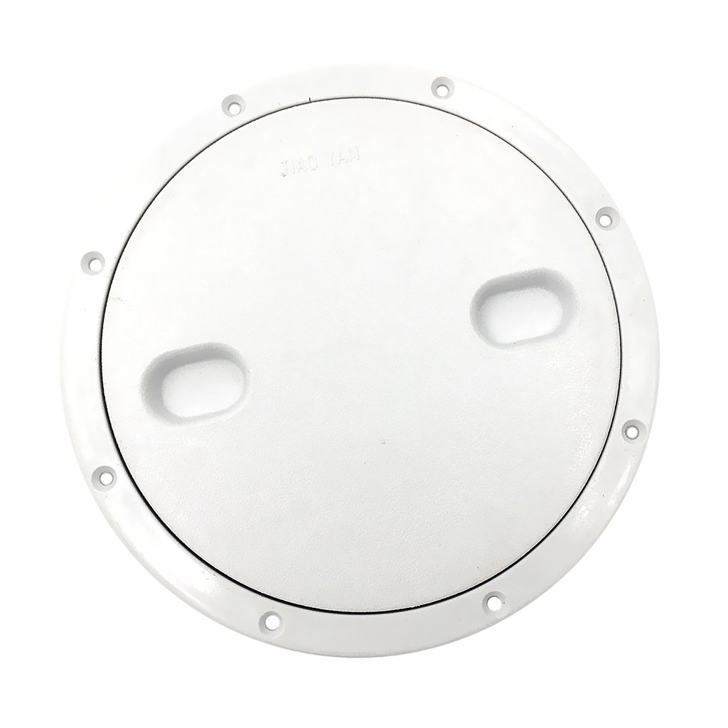 Screw Out Deck Plate Access Hatch Cover White Plastic Inner Diameter 230mm /9inch for Boat Cabin