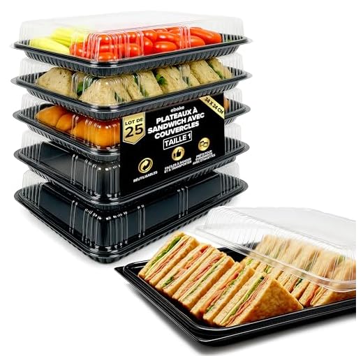 25 Count Catering Trays with Lids
