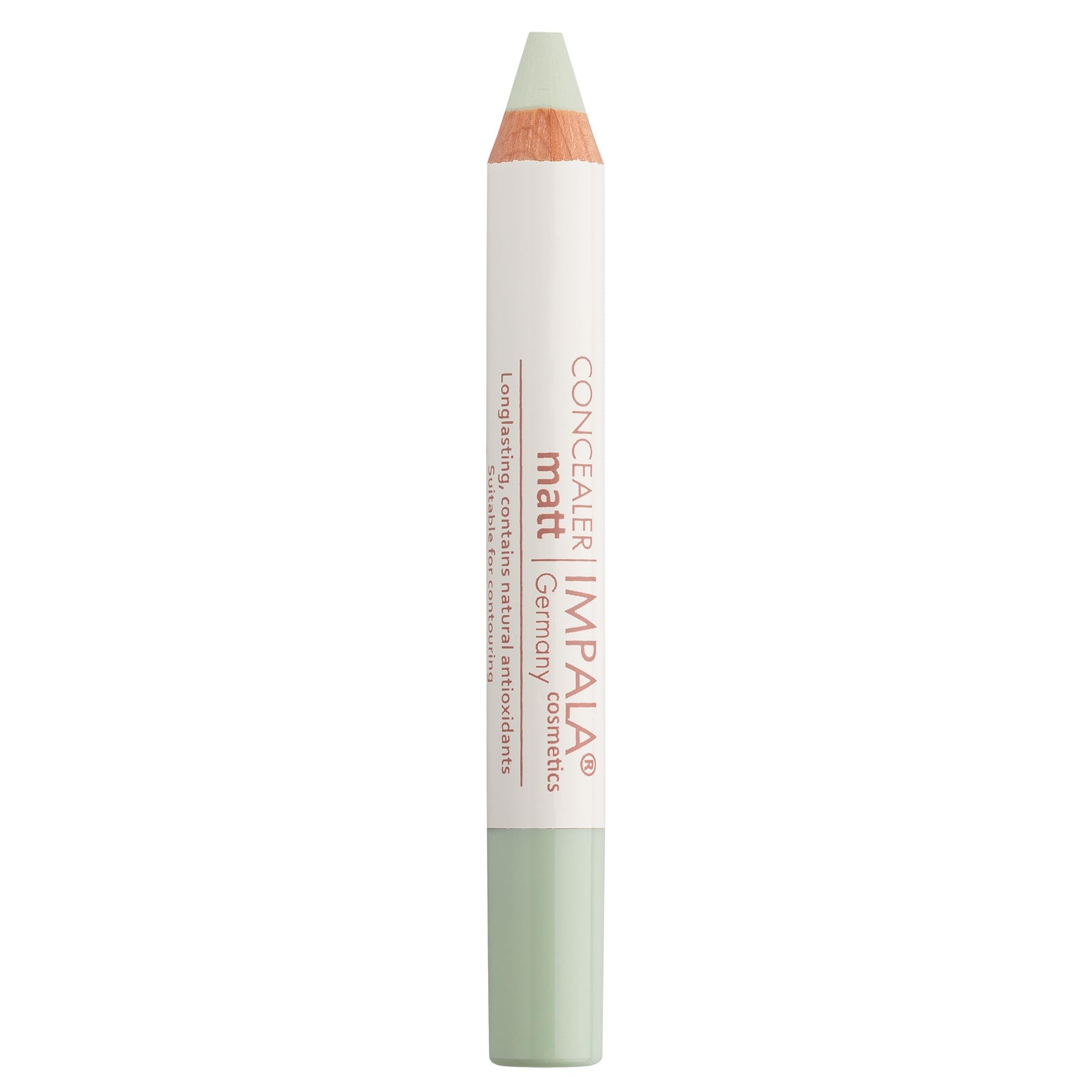 IMPALA | Lápiz Corrector Color Verde Pistacho 17 | Corrector Ojeras y Elimina Rojeces | Iluminador y Contouring | Maquillaje Facial | Larga Duración, Hidrata y Cuida | Textura Suave y Cremosa