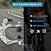 Srutueo Front Fixie Road Bike Cruiser Brake Set Bike Brake Kit Bike Caliper Brake Kit Side Pull Brake Set for Most Fixie Bike Silver