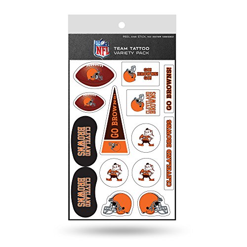 NFL Cleveland Browns Die Cut Tattoo Variety Pack