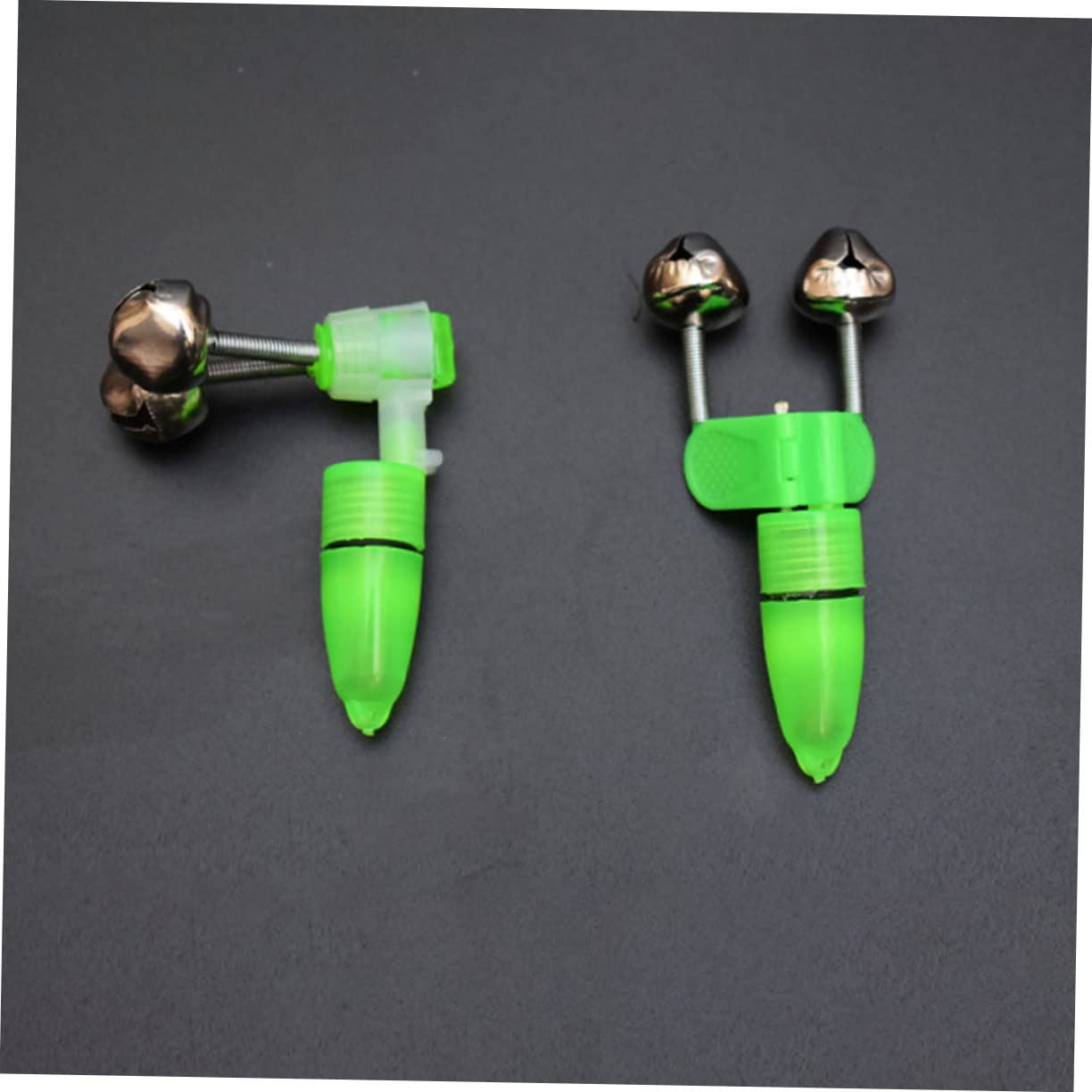 Toddmomy 30Pcs Fishing Alert Bells Dual Rattle Design for Fishing Rods Portable Fishing Supplies Easy to Install for Night Fishing and Catching Fish