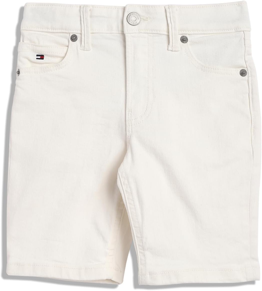 Boys Straight Fit Solid Mid Rise Shorts Beige