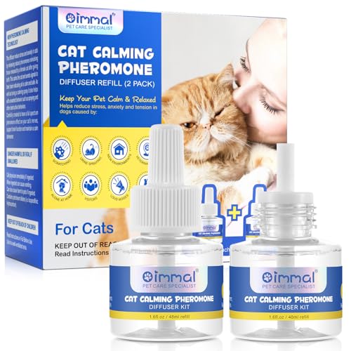 Ricarica Del Diffusore Del Feromone Calmante | Ricariche Di Rimedio Per Animali Domestici 60Giorni,Aiutare A Ridurre L'Ansia Lo Stress Nei gatto Domestici,Sollievo All'Ansia Rimani Più Calmo (Gatto)