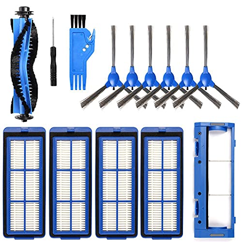 LAMPTOP Accessory for Eufy Robovac 11SMax 15CMax 30CMAX Robotic Vacuums Cleaner Replacement Part Kit- Includes Filters, Side Brushs, Main Brush, Main Brush Cover- All 14 Packs