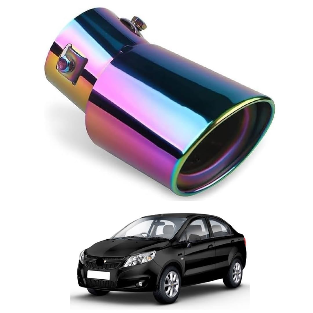 Universal Car Exhaust Muffler Tip Burnt Blue Stainless Steel Show Tail Pipe End Cover for Sail-image-33