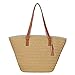 Womens Large Straw Shoulder Bag Beach Tote Handbag Purse with Tassel for Summer
