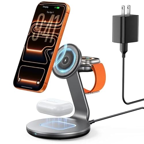 HERRBOLPRO 3C1[dXe[V Applep Magsafe[dX^h iPhone 16 15 14 13 12p AirPodsCX[dp iWatchV[Yp