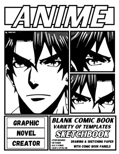 Anime, Blank Comic Book, Variety Of Storyboard Templates, Sketchbook: Big 8.5x11 inch 121 Pages for...