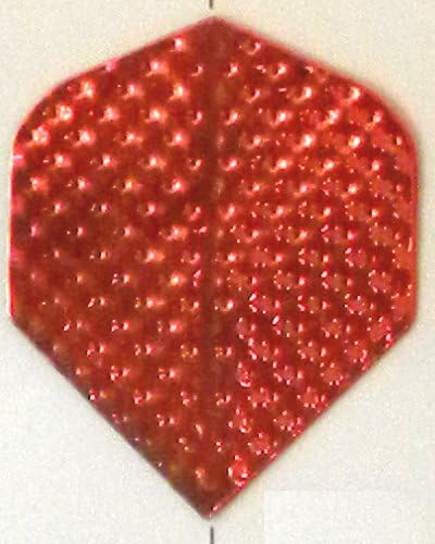25 Sets #3562 AmeriThon Red Metallic Embossed Dart Flights