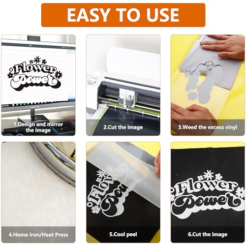 Image of HTVVETUR Gray Iron on Vinyl Roll 12 inch x 100ft, HTV Heat Transfer Vinyl, Easy Cut Weed Vinyl for DIY T-Shirt Crafts & Cutting Machines (Gray, 100ft)